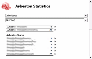 ToolKit CS&trade; - Asbestos Statistics (obfuscated lettering)