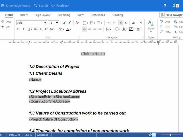 Document Templates, Editor, Version Control and History Document Editor (Cloud)