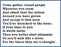 Bob Dylan - Times they are a-changin' - click for sample audio