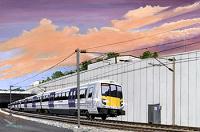 An artist's impression of a train
